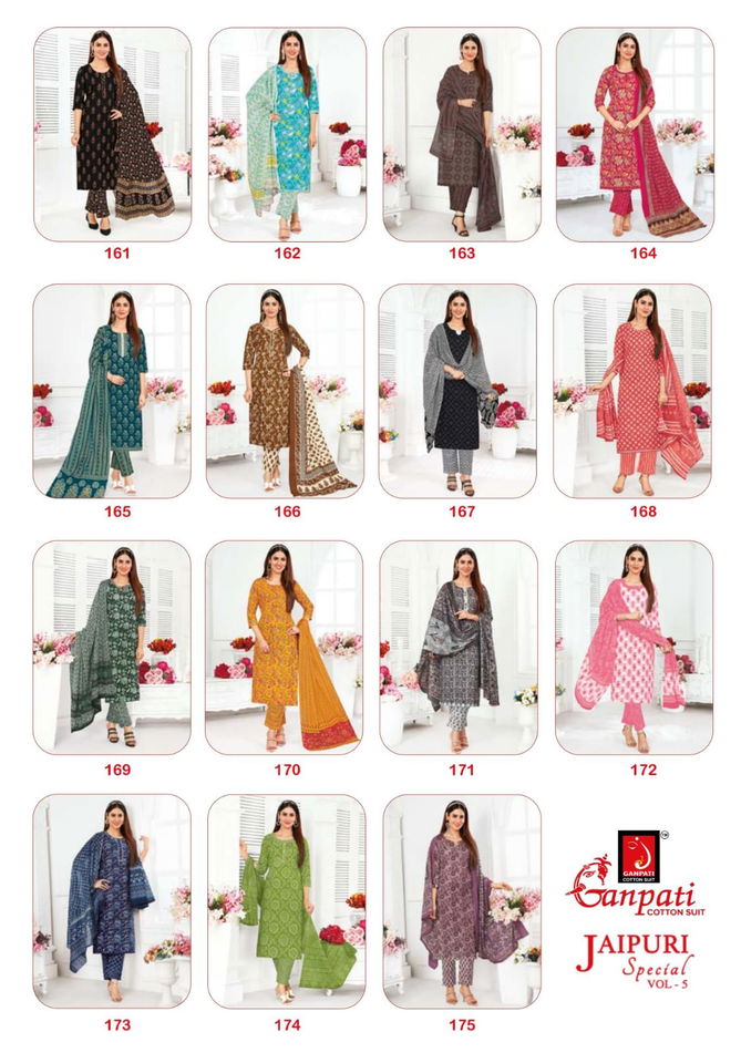 Jaipuri Special Vol 5 By Ganpati Cotton Dress Material
